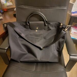 Brand new ALL BLACK Longchamp large bag with strap